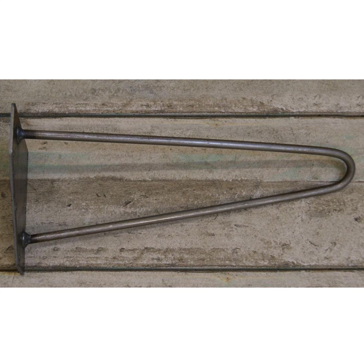 Rustic Iron Two Prong Hairpin Table Leg - 12"