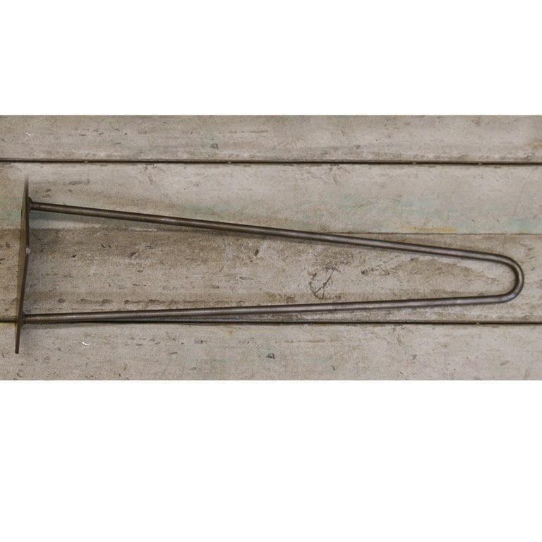 Rustic Iron Two Prong Hairpin Table Leg - 18"