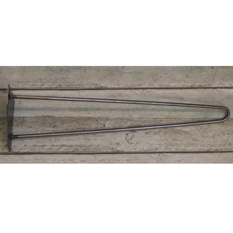Rustic Iron Two Prong Hairpin Table Leg - 20"