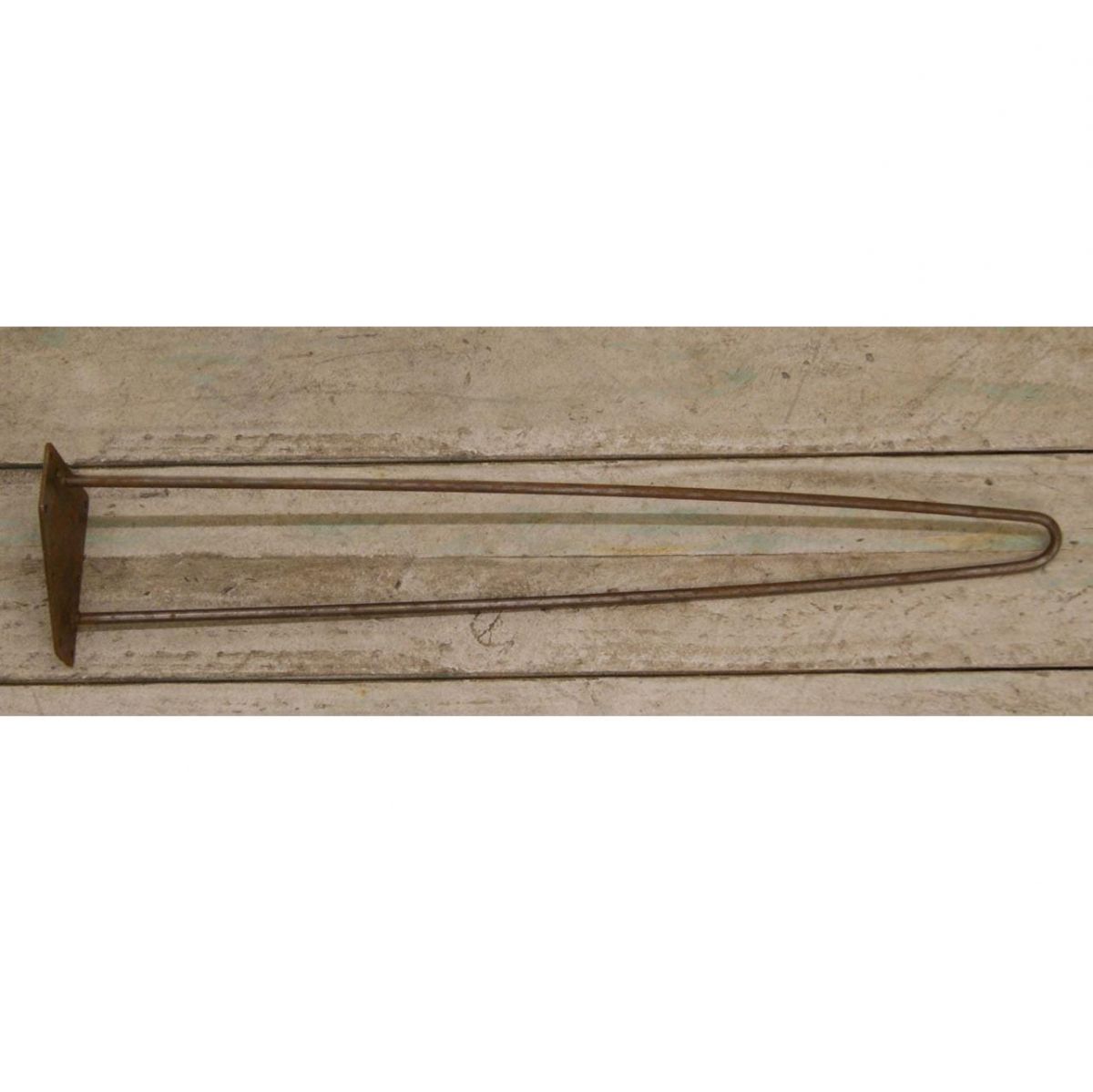 Rustic Iron Two Prong Hairpin Table Leg - 26"