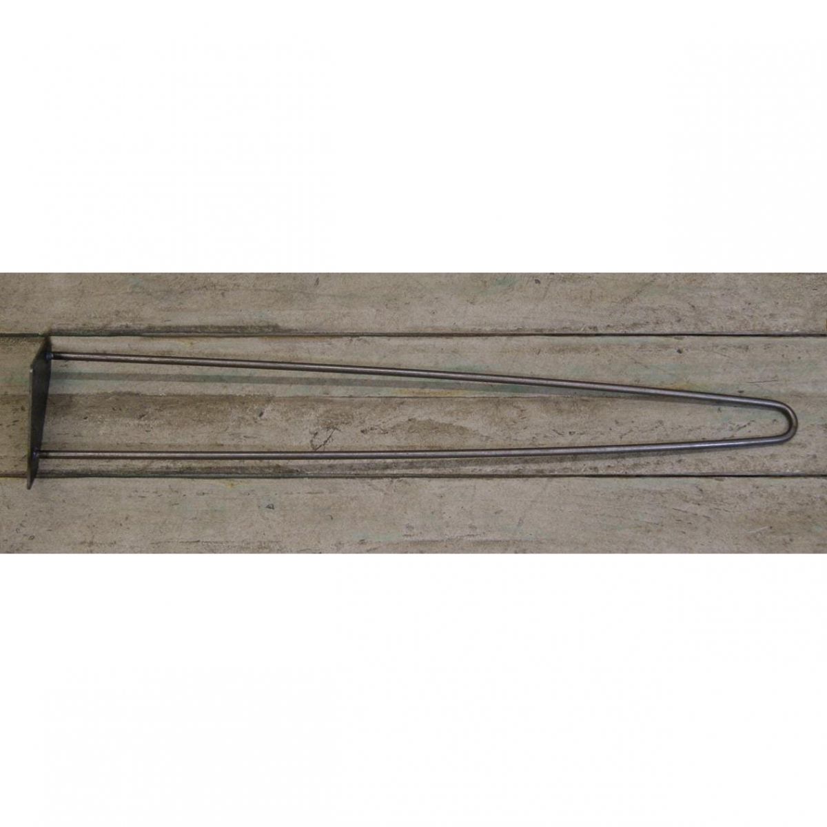 Rustic Iron Two Prong Hairpin Table Leg - 28"