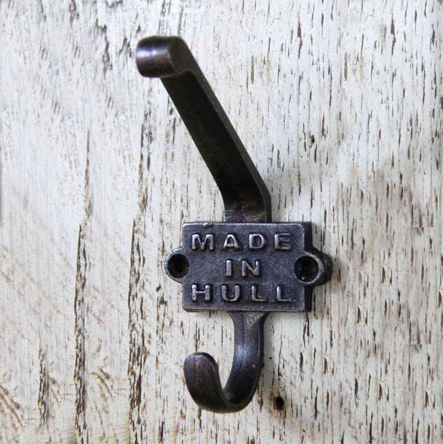Traditional 'Made In Hull' Iron Coat Hook