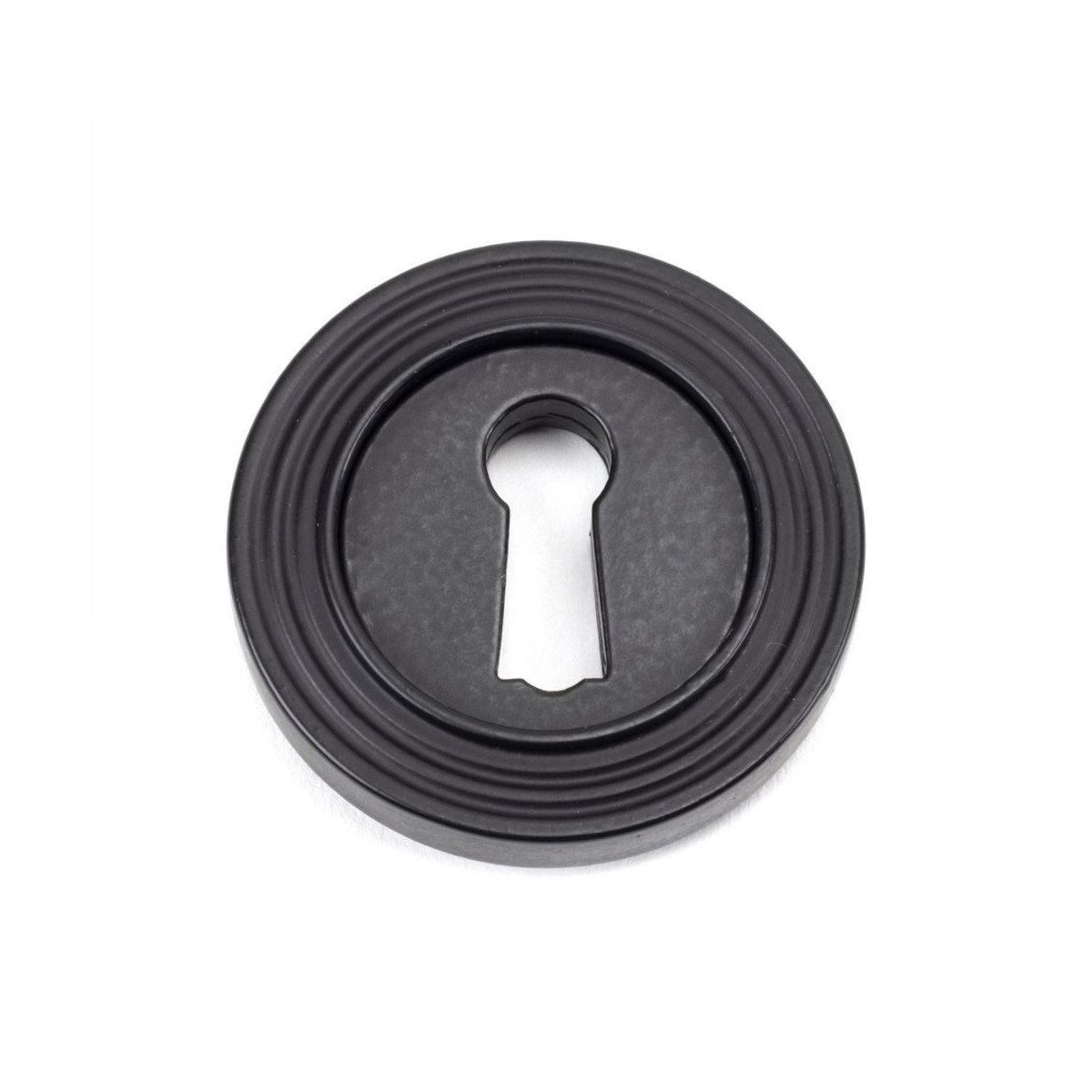 Matte Black Layered Beehive Circular Escutcheon