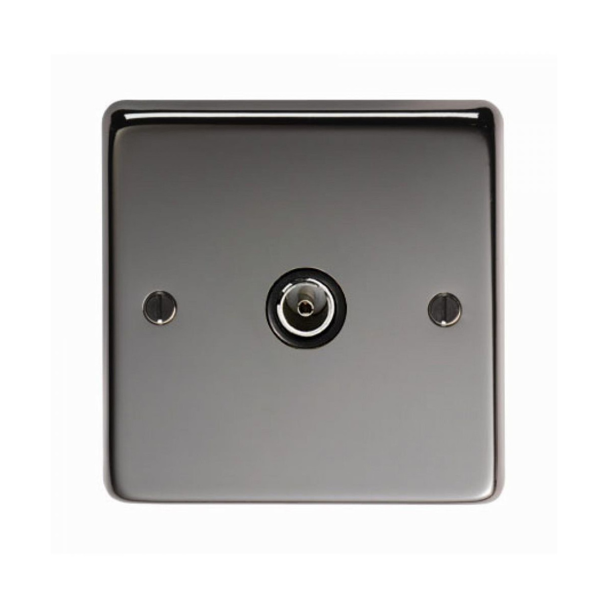 Modern Black Nickel TV Socket