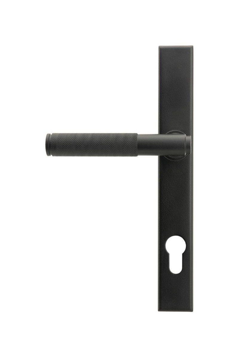 Modern Black Slimline Textured Door Handle