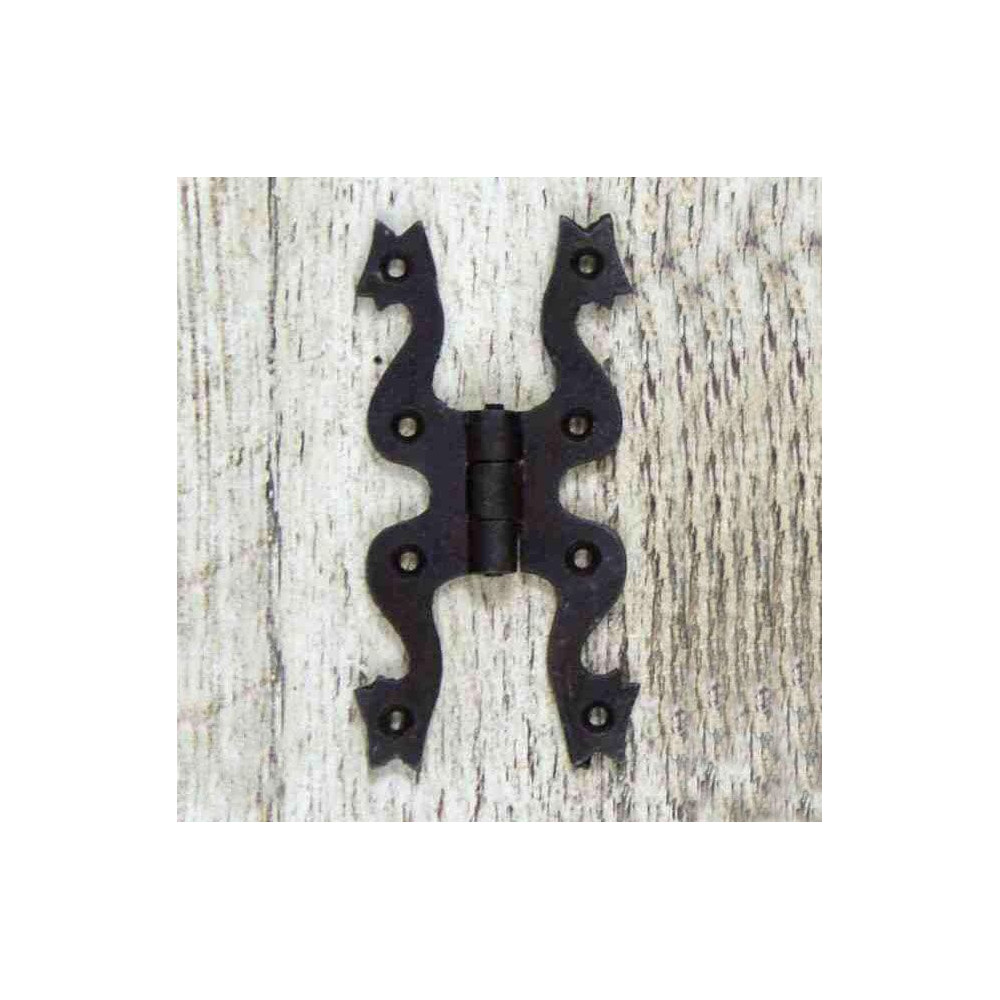 Ornate Iron Snake Hinge - 100mm