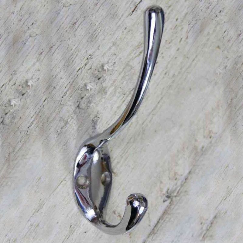 Simplistic Bright Chrome Coat Hook