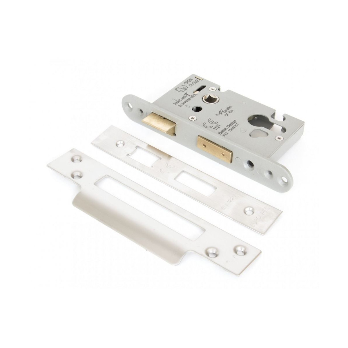 Satin Stainless Steel Euro Profile Sash Lock - 2"