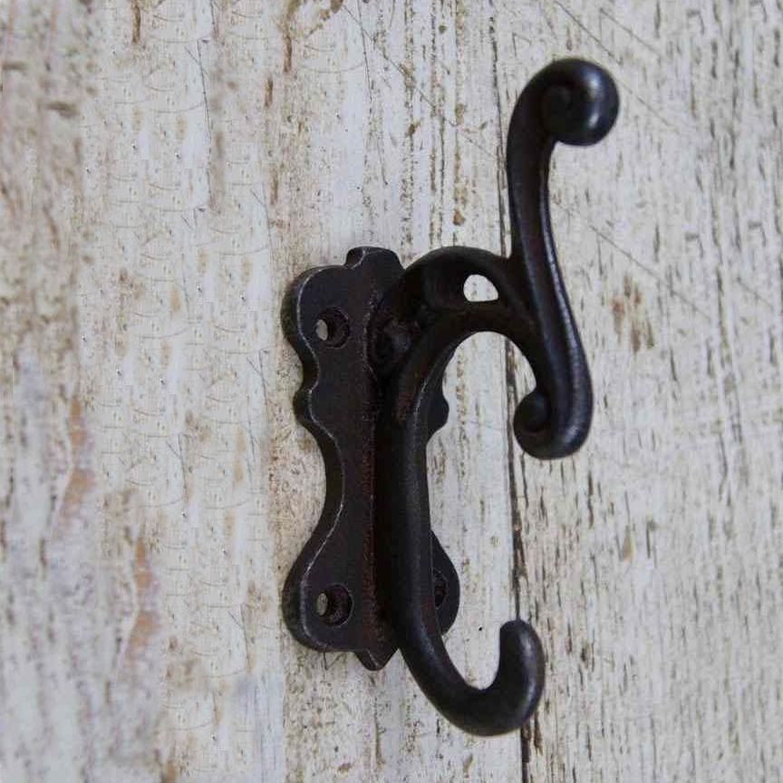 Black Scrolled Antique Iron Coat Hook
