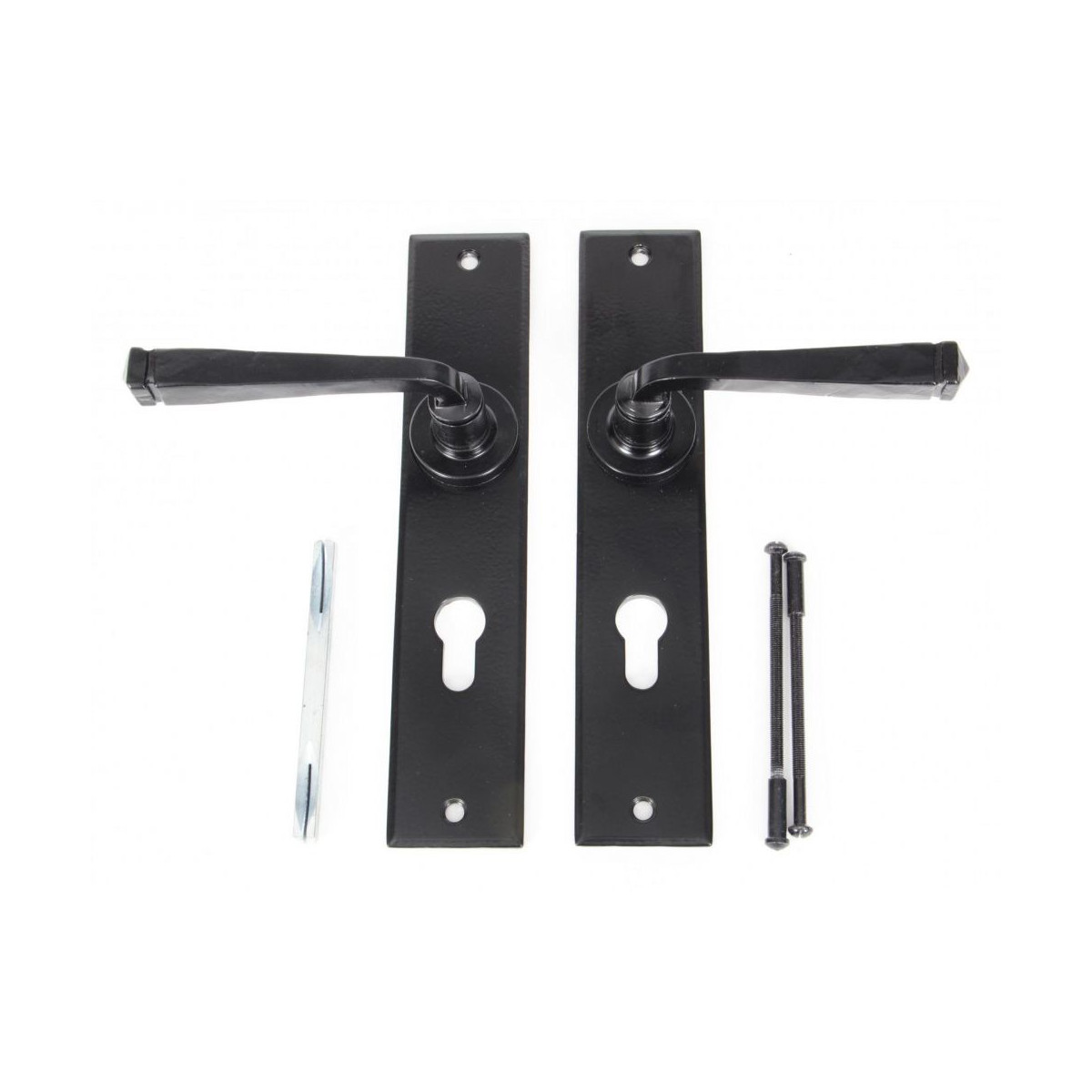 Simplistic Black Lever Euro Lock Set