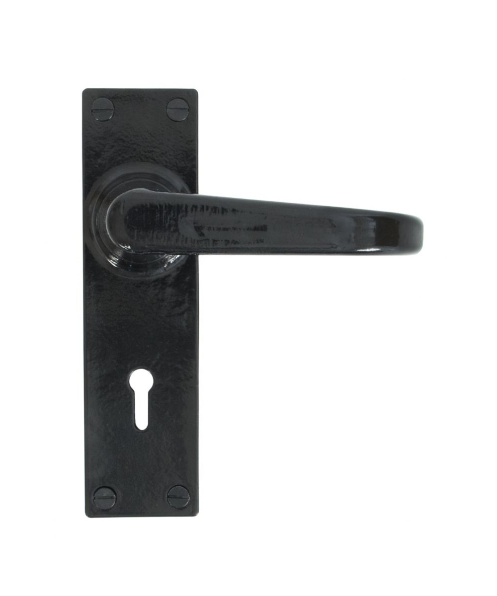 Simplistic Gloss Black Deluxe Lever Lock Set