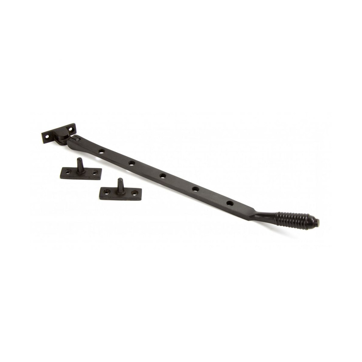 Solid Bronze Reeded Window Stay - 10"