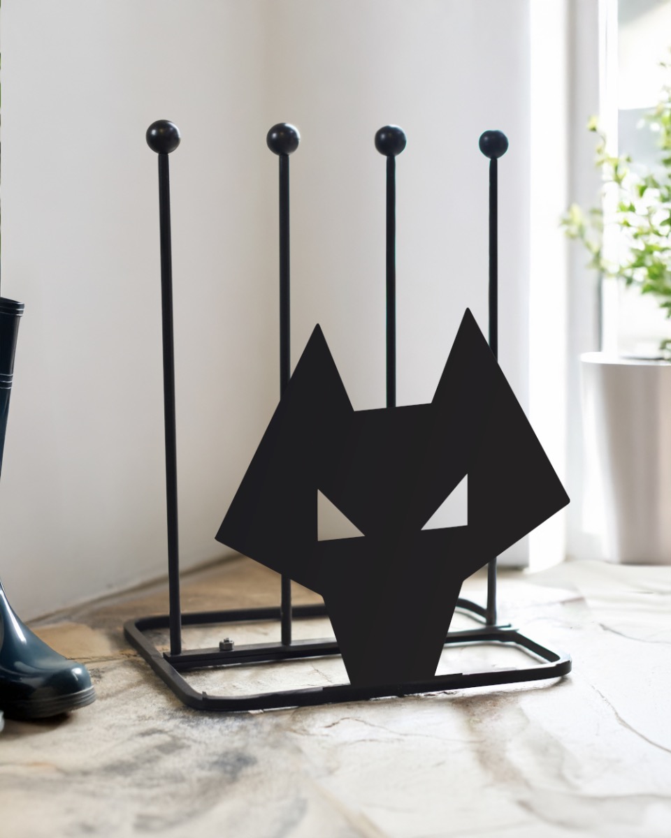 Steel Contemporary Wolf Head Boot Ra…