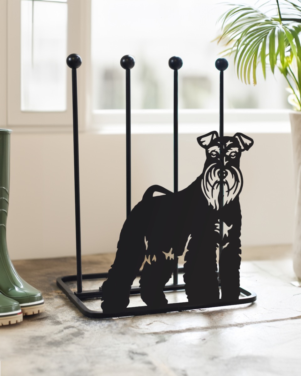 Steel Miniature Schnauzer Boot Rack