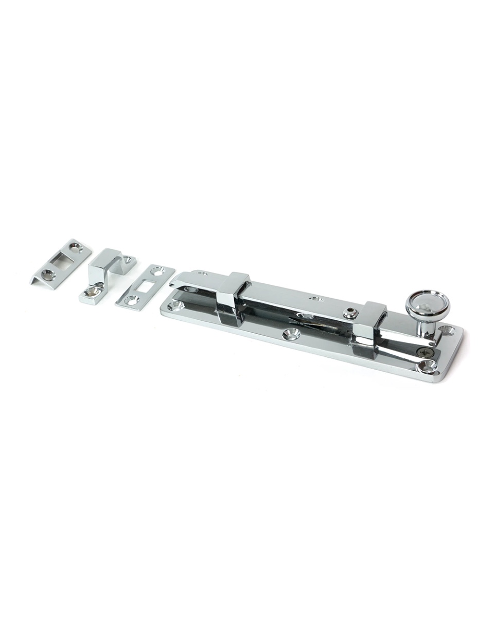 Traditional Polished Chrome Universal Straight Bolt - 6"