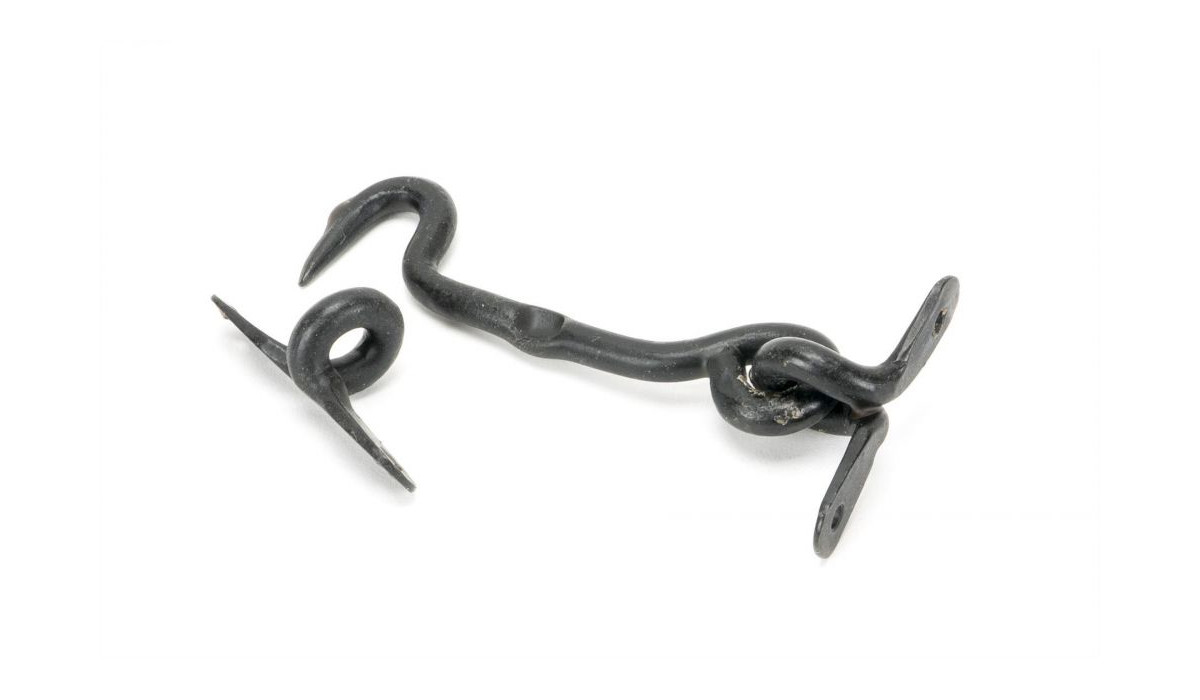 Traditional External Beeswax Forged Cabin Hook & Stay - 4"