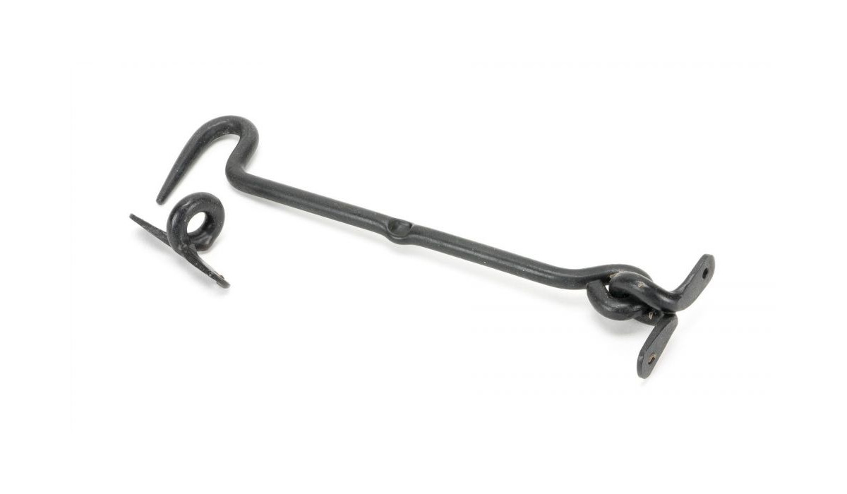 Traditional External Beeswax Forged Cabin Hook & Stay - 8"