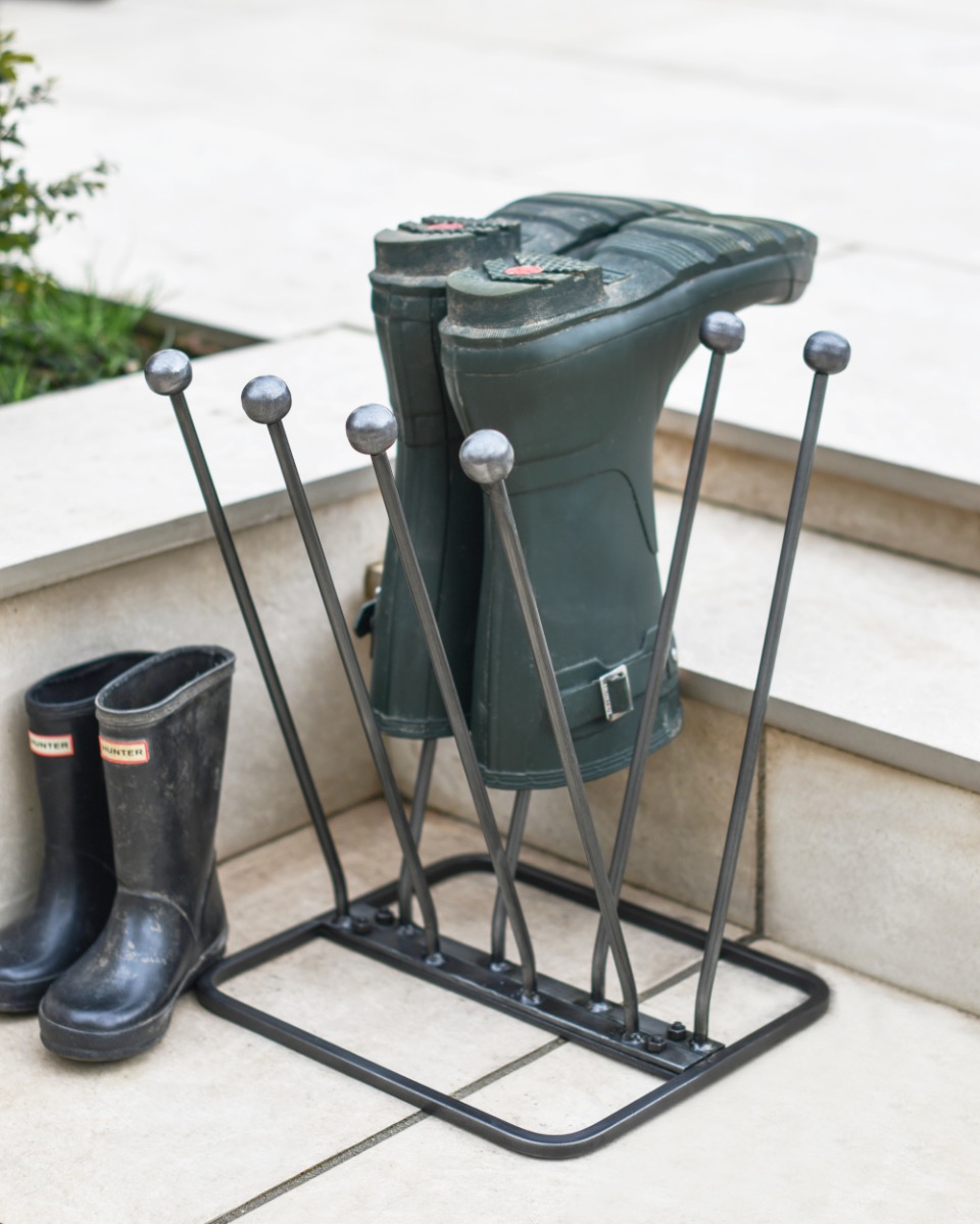 Traditional Four Pair Welly & Boot Rack