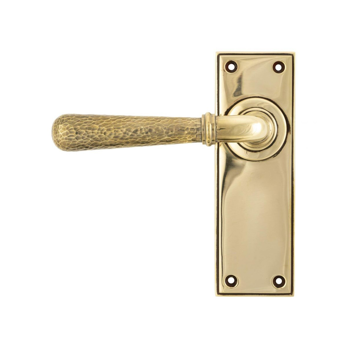 Traditional Hammered Aged Brass Door Handle