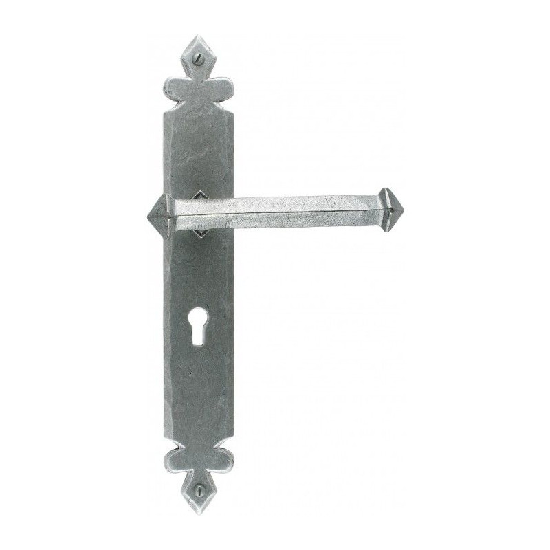 Traditional Pewter Ornate Tudor Lever Lock