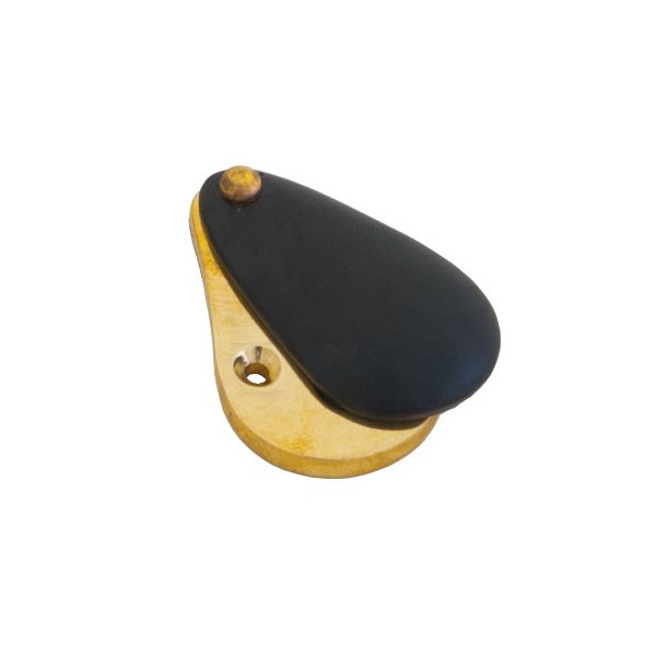 Traditional Polished Brass Escutcheon With Ebony Cover