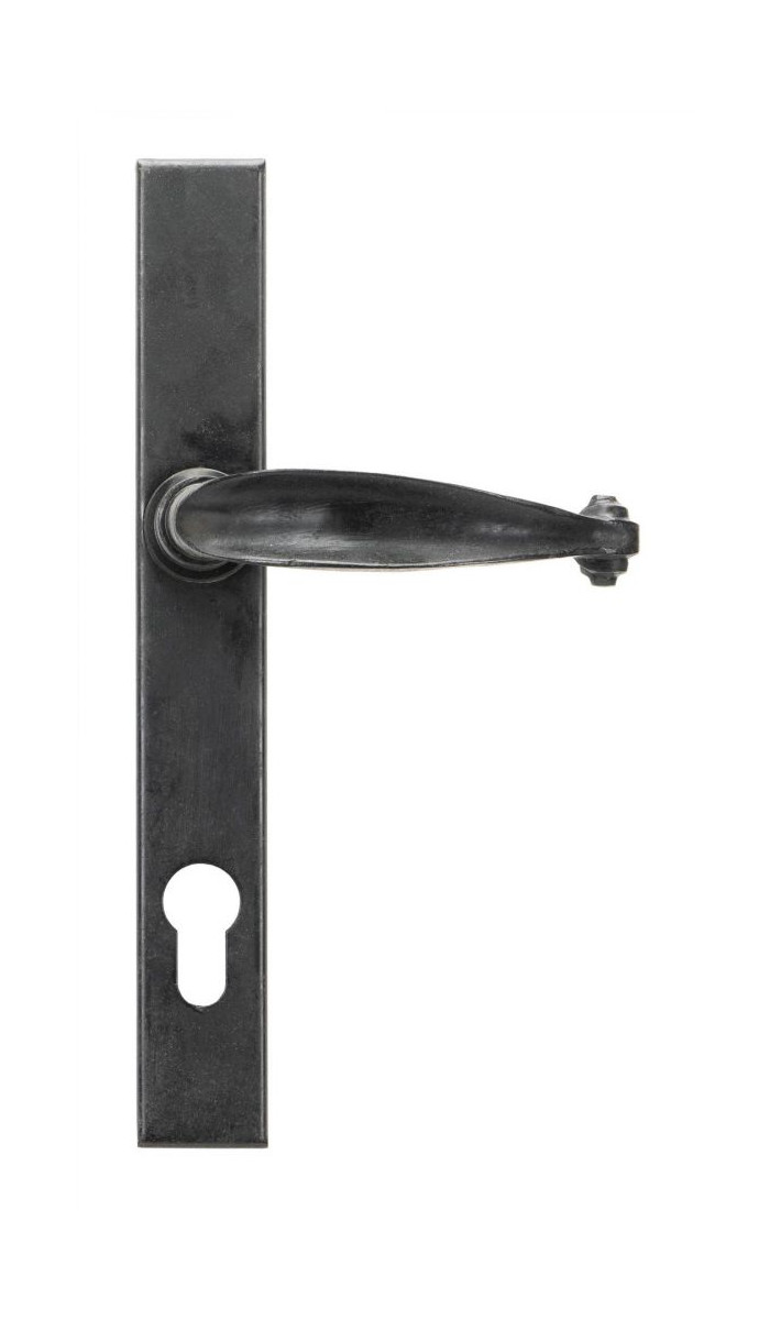 Traditional Sleek Black Beeswax Slimline Lever Door Handle