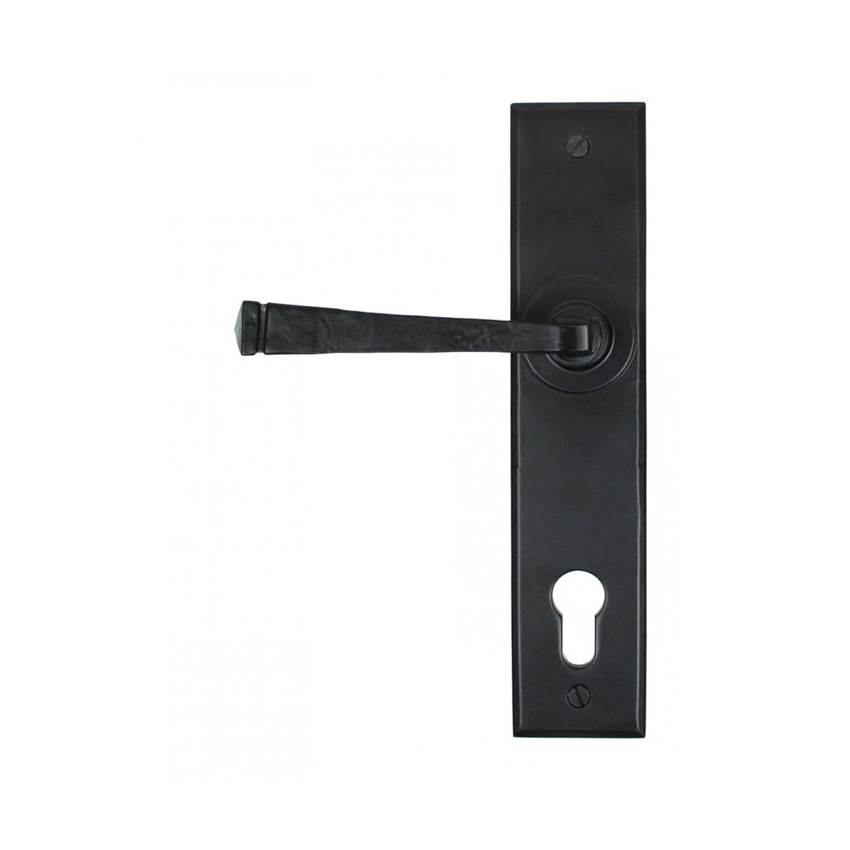 Traditional Unsprung Black Door Handle Set