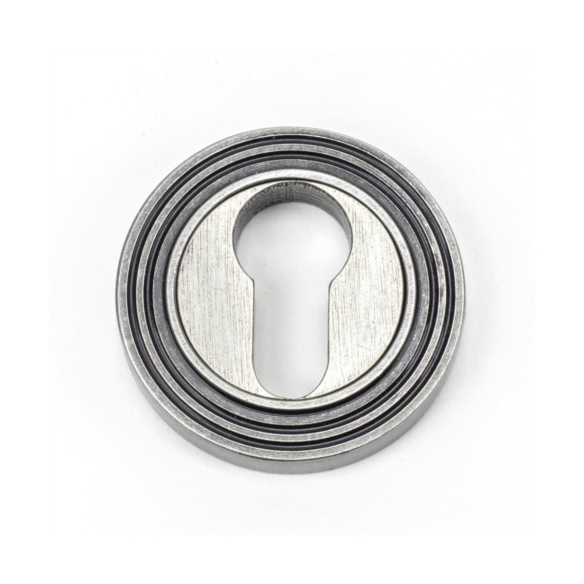 Aged Pewter Layered Beehive Circular Euro Escutcheon