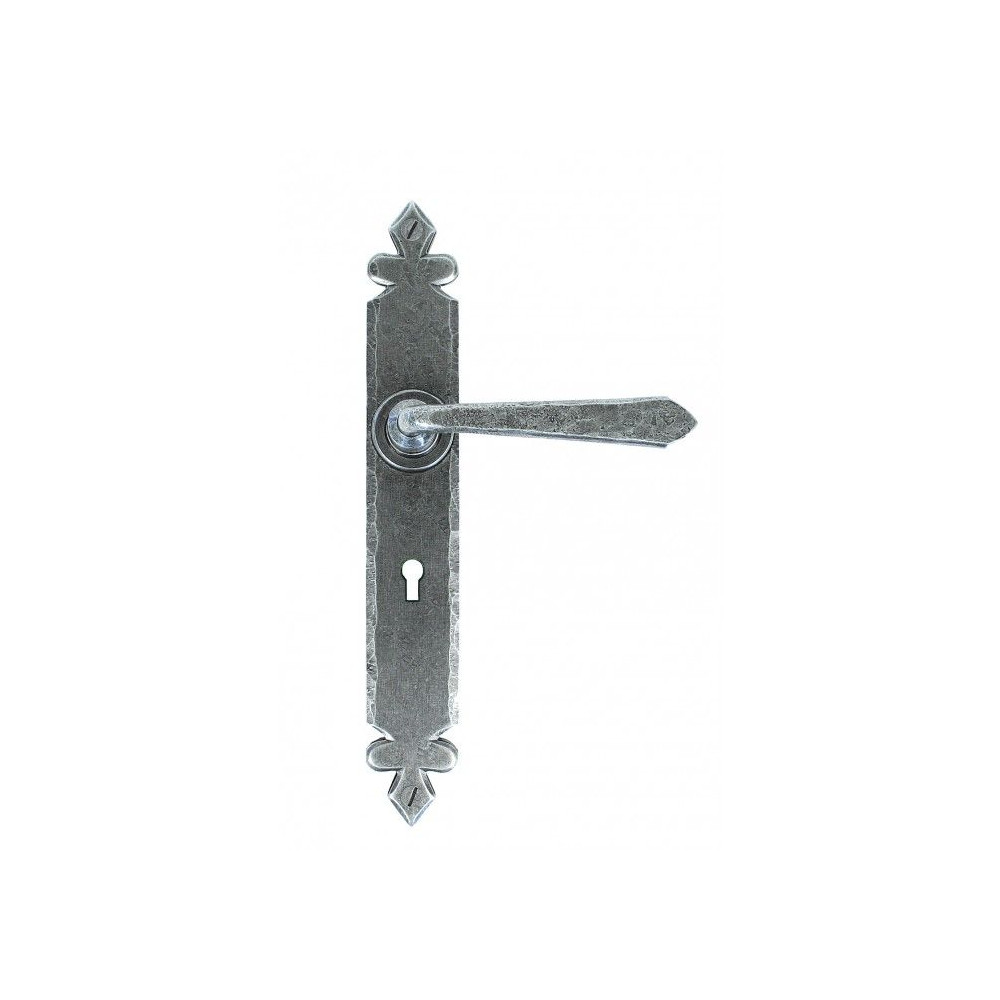 Aged Pewter Tudor Style Sprung Lever Lock Set