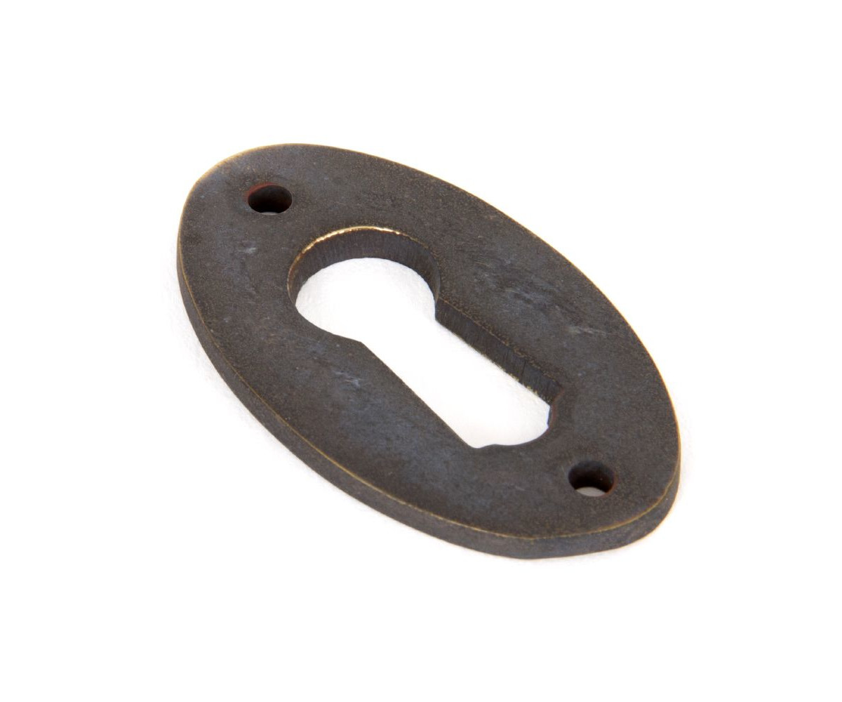 Antique Bronze Oval Escutcheon