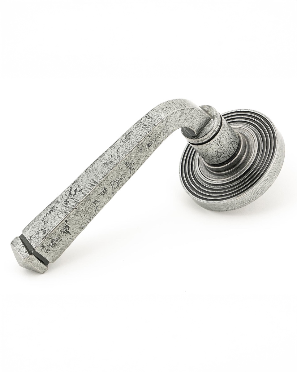 Art Deco Aged Pewter Unsprung Door H…