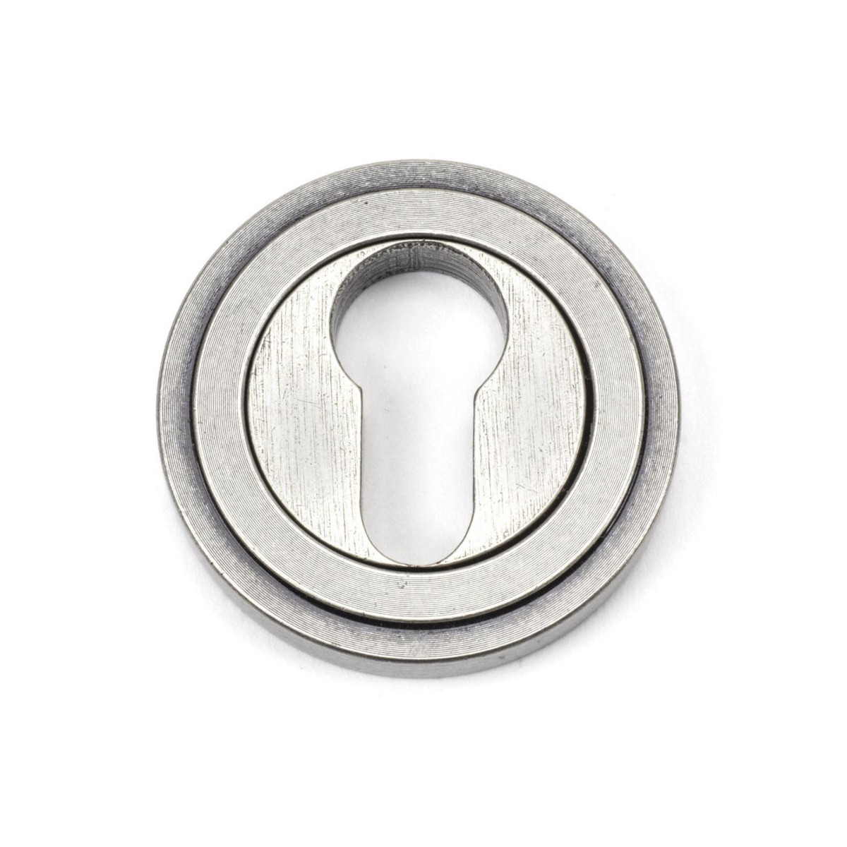 Art Deco Circular Aged Pewter Euro Escutcheon