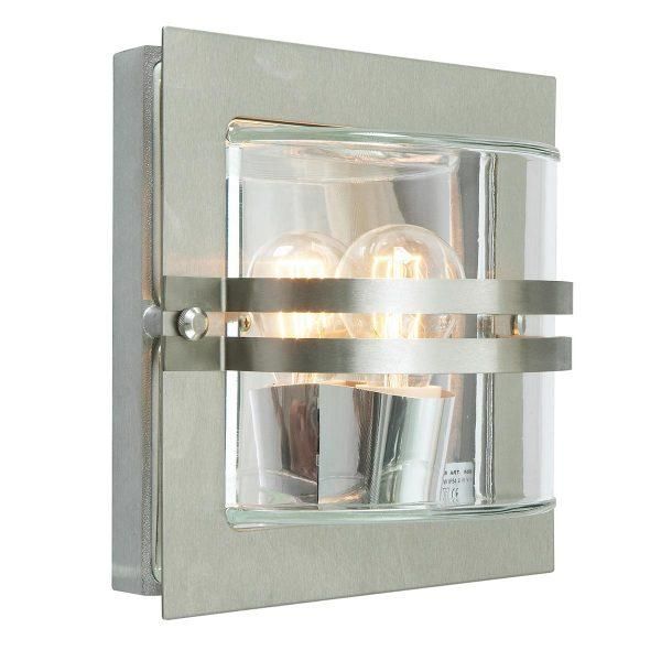 Art Deco 'Whitby' Square Outdoor Wall Lantern