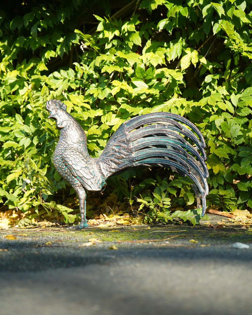 Cast Aluminium 'Robert' Rooster Brushed Bronze Sculpture