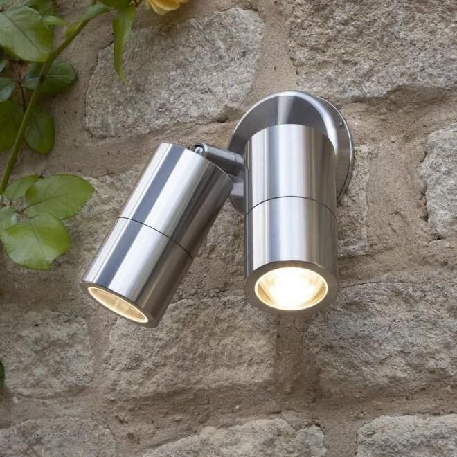 Modern Double 'Whichcote' Cylinder Brushed Aluminium Downlight