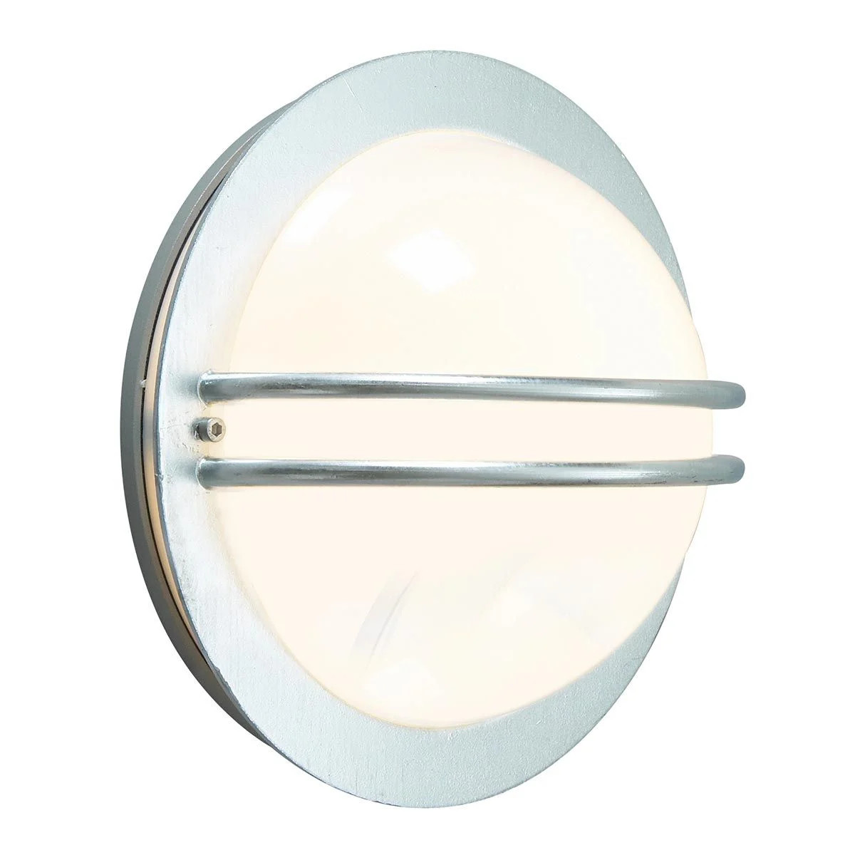 Galvanised Steel Circular 'Ashdown' Garden Wall Light