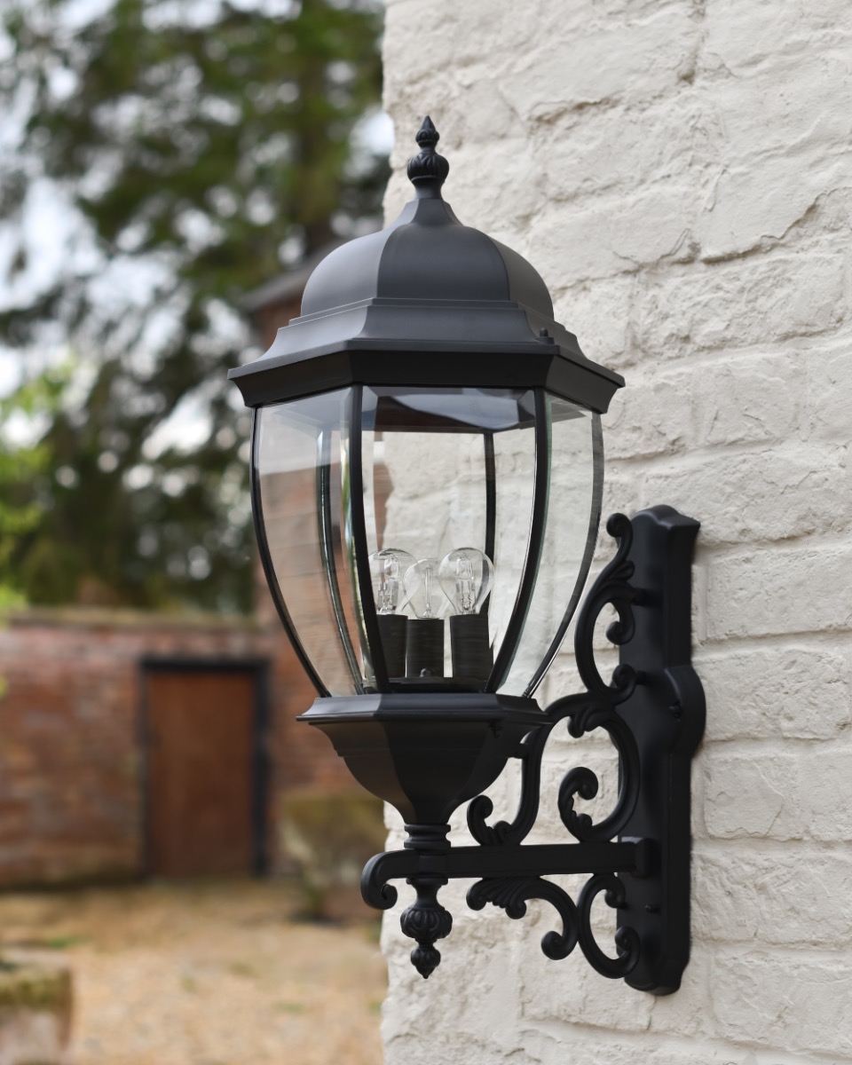 Large Victorian Ornate Scrolled 'Cothelstone'  Bottom Fix Wall Lantern