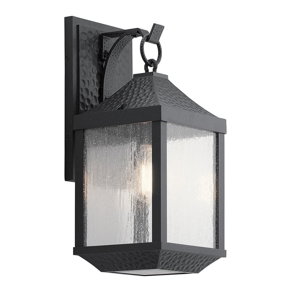 Medium Victorian 'Durhamford' Distressed Black Wall Light