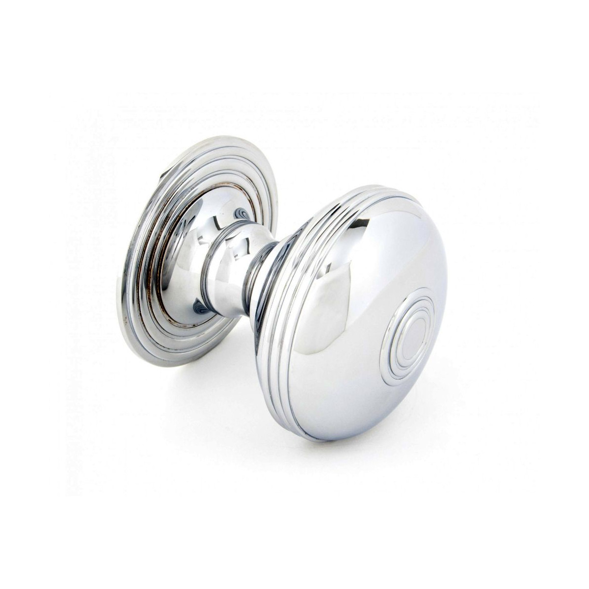 Modern Bright Chrome Ribbed Centre D…