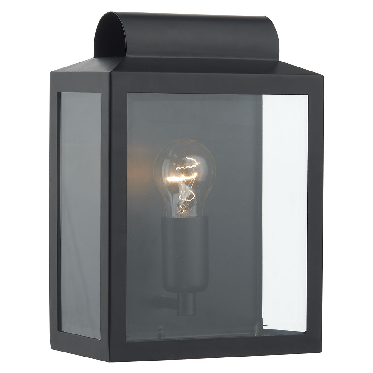 Modern 'Holstead' Outdoor Jet Black Flush Wall Light