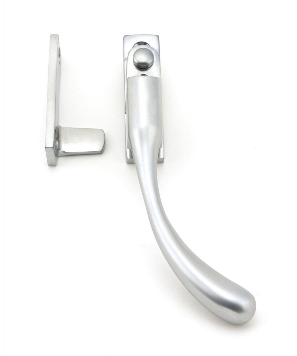 Modern Satin Chrome Locking Window Fastener - Right Handed