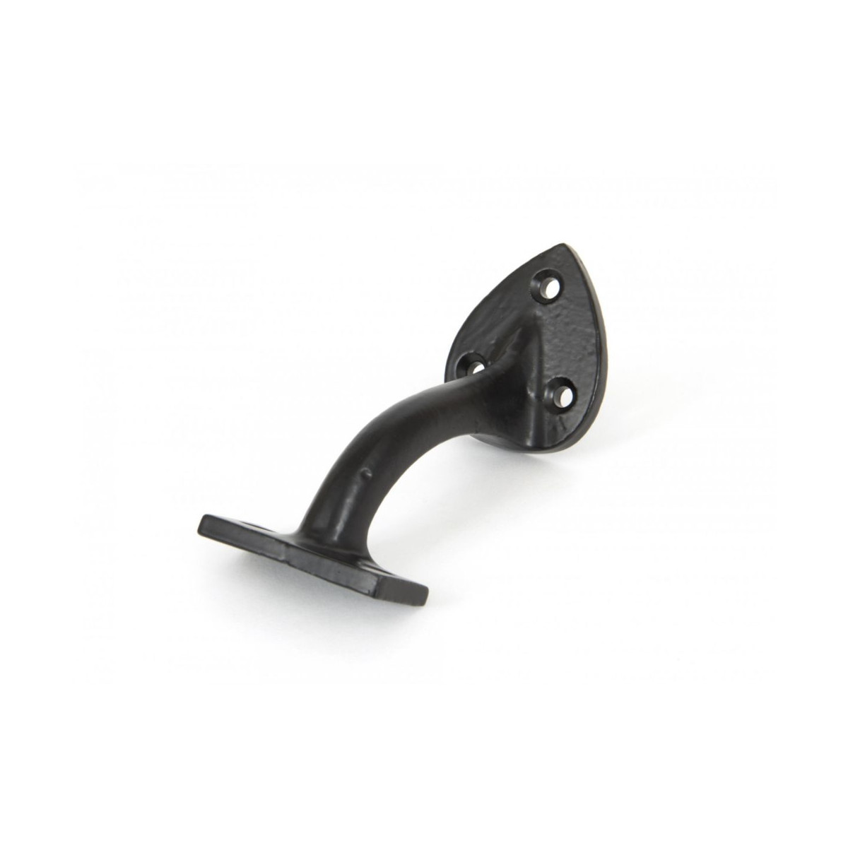 Ornate Black Iron Handrail Bracket -…