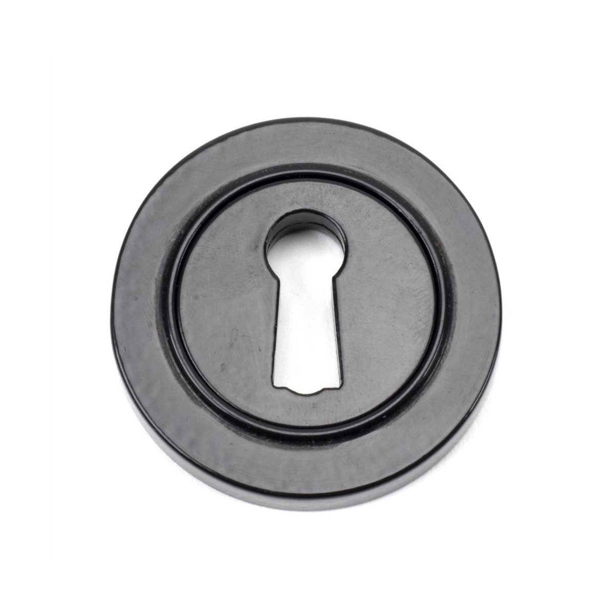 Ornate Black Iron Round Escutcheon
