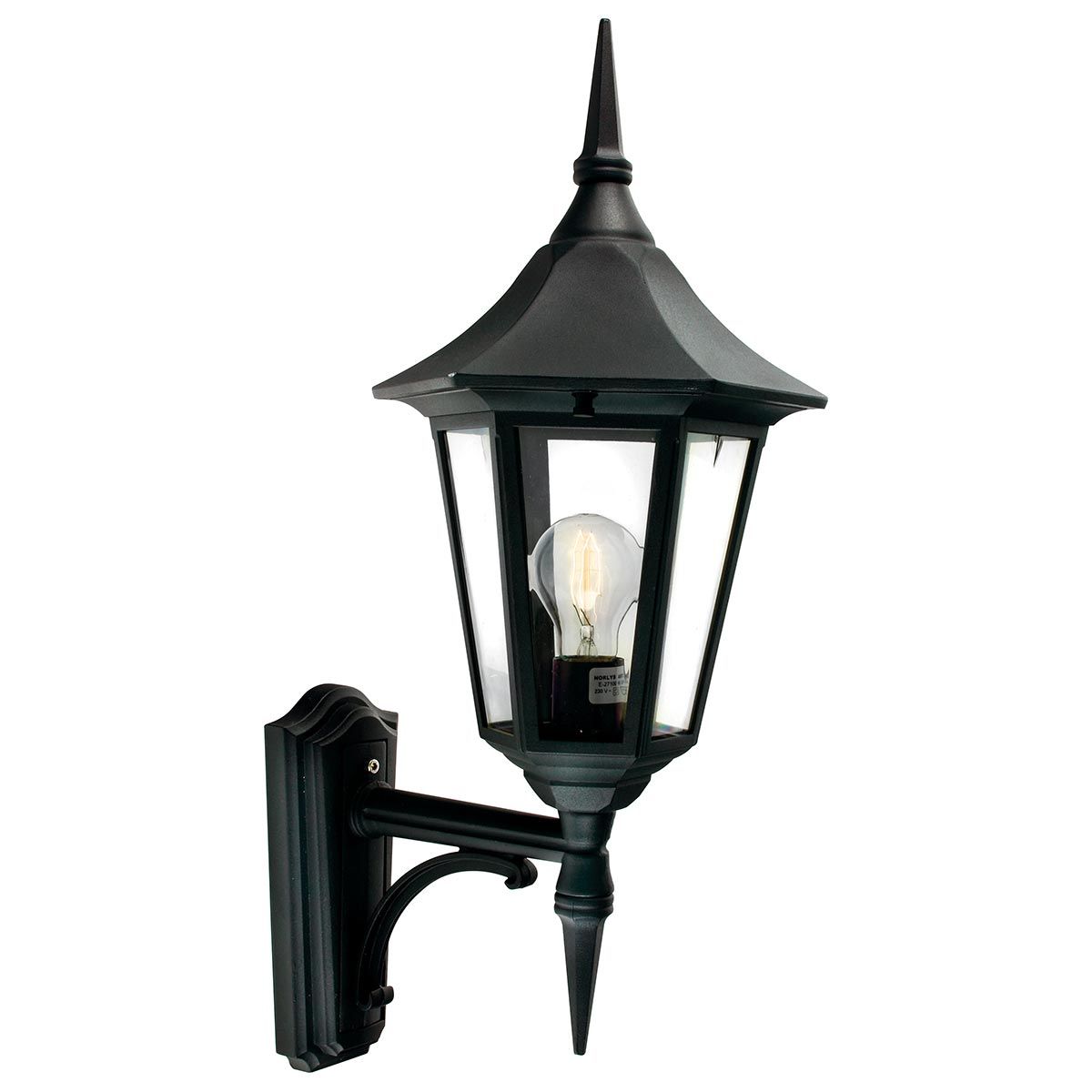 Ornate Gothic Black 'Oxen' Garden Wall Light