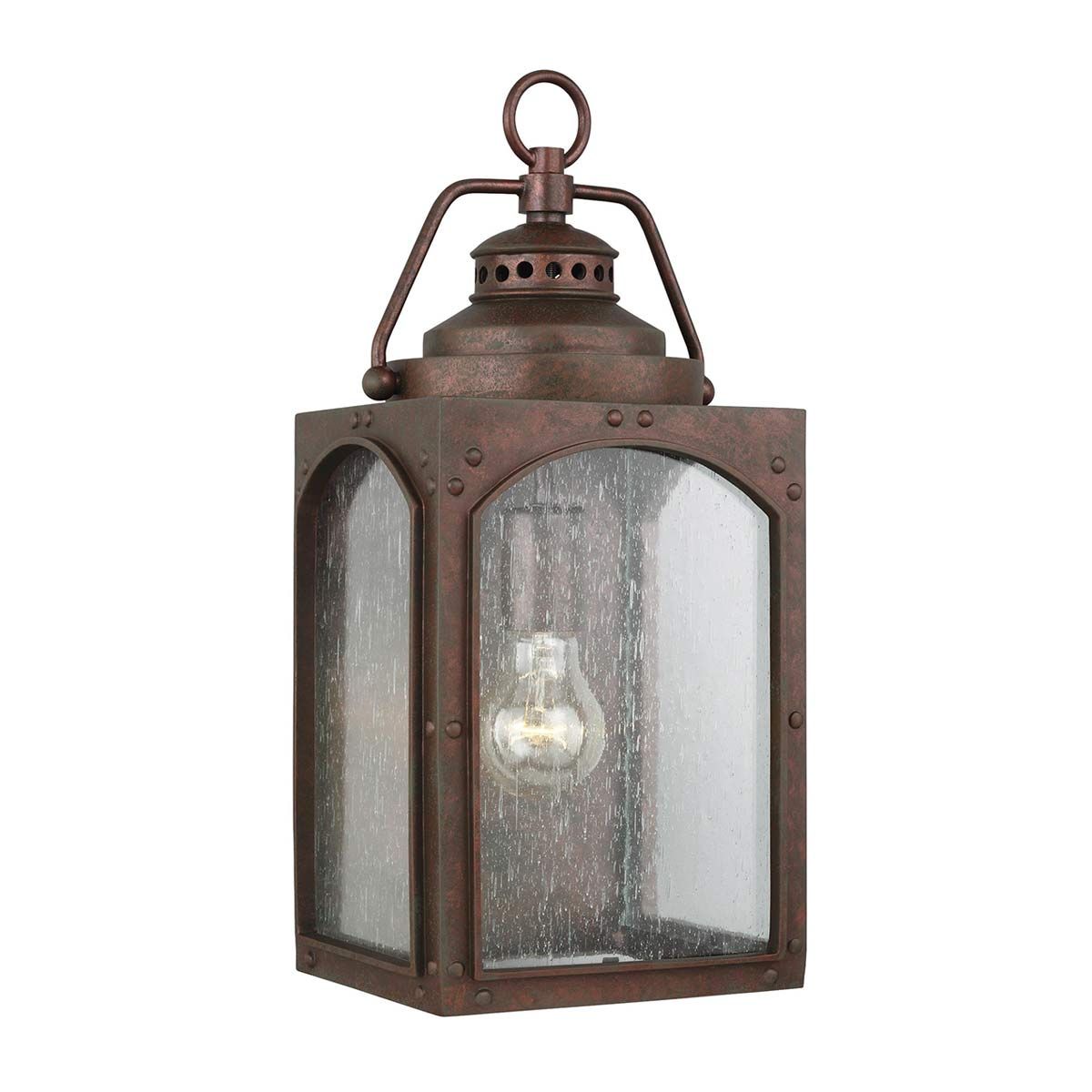 Rustic 'Bolsover' Wall Mounted Rustic Garden Lantern - 41cm