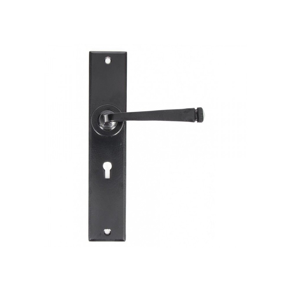 Simplistic Black Large Lever Lock Set