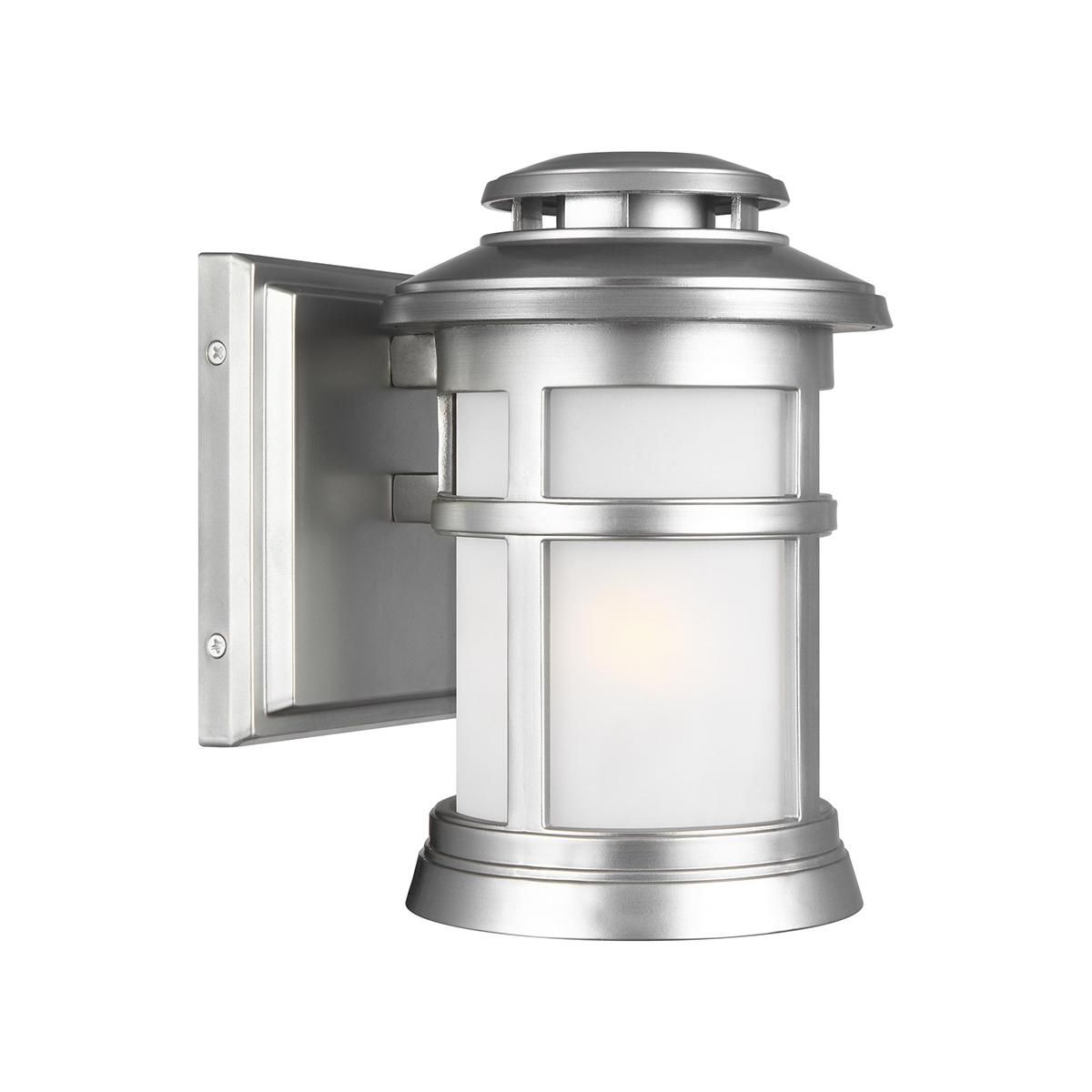 Small Silver 'Bull Point' Nautical Garden Wall Light