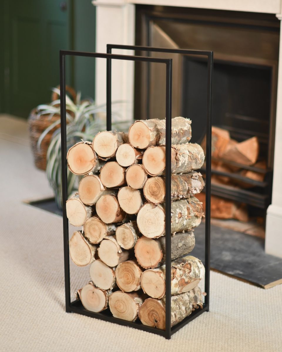 Tall Modern Open Sided Log Holder