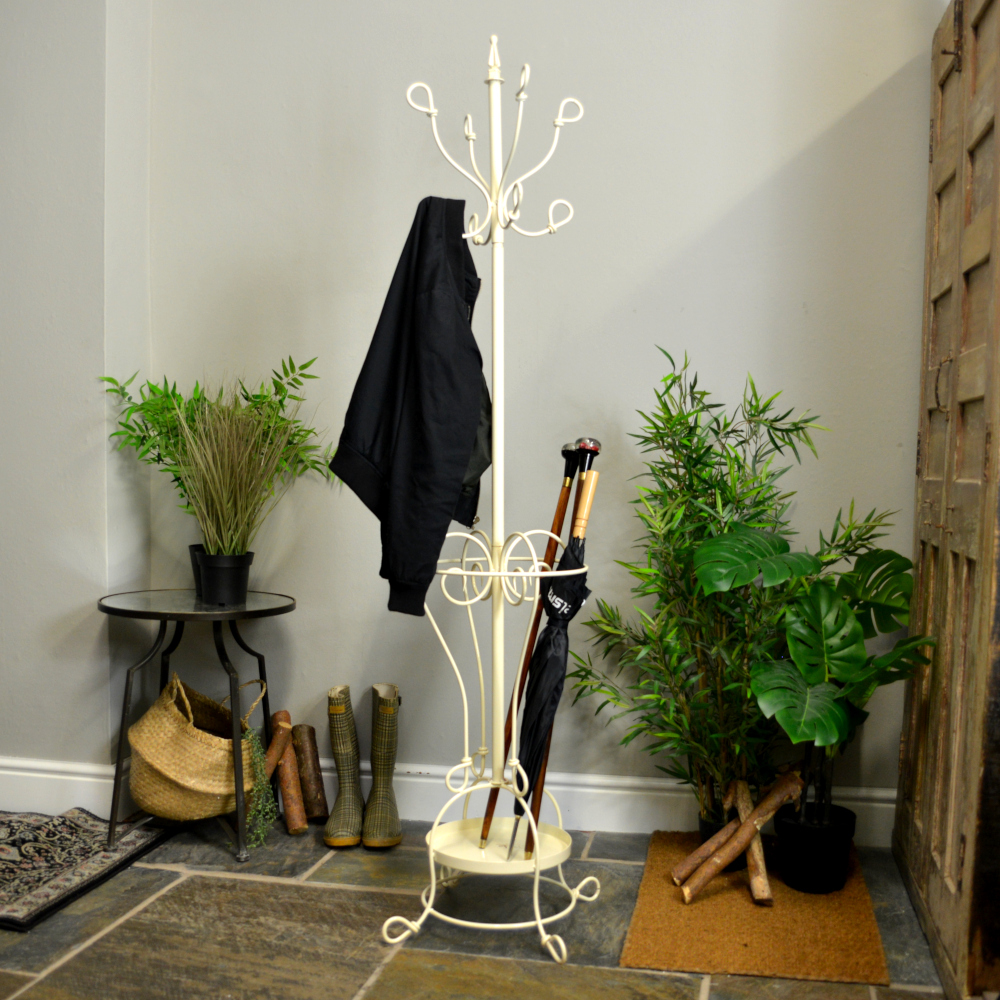 The Parker Hallway Butler Coat & Hat Stand - Cream