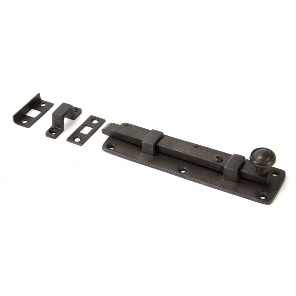 Traditional Aged Bronze Universal Straight Bolt - 6"
